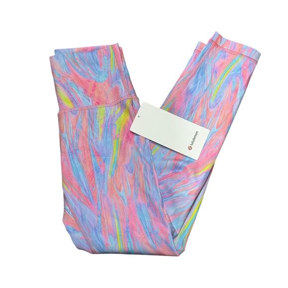 NWT Sz.4  Lululemon Wunder Train High Rise Tight 25” Prism Marble Multicolor - Picture 5 of 10